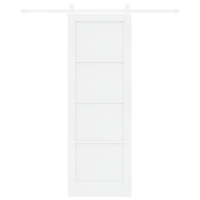 Casa si Gradina - Constructii - Usi interior, exterior si garaj - Usi garaj - Usa cu Racire  cu Set de Hardware Alb 73.5x211 cm Lemn Solid De Pin - Infinity.ro