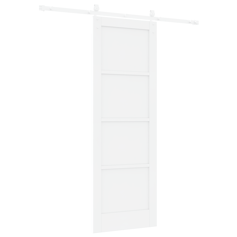 Casa si Gradina - Constructii - Usi interior, exterior si garaj - Usi garaj - Usa cu Racire  cu Set de Hardware Alb 73.5x211 cm Lemn Solid De Pin - Infinity.ro