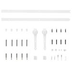 Casa si Gradina - Constructii - Usi interior, exterior si garaj - Usi garaj - Usa cu Racire  cu Set de Hardware Alb 73.5x211 cm Lemn Solid De Pin - Infinity.ro