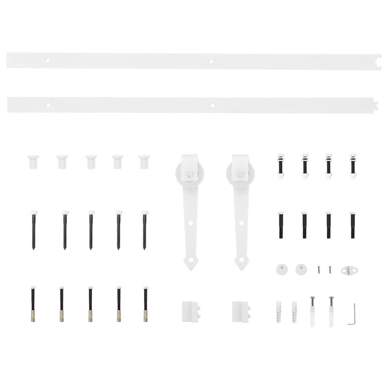 Casa si Gradina - Constructii - Usi interior, exterior si garaj - Usi garaj - Usa cu Racire  cu Set de Hardware Alb 73.5x211 cm Lemn Solid De Pin - Infinity.ro