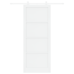 Casa si Gradina - Constructii - Usi interior, exterior si garaj - Usi garaj - Usa glisanta  cu set de accesorii "ORKDAL" alba din lemn masiv de pin - Infinity.ro