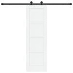 Casa si Gradina - Constructii - Usi interior, exterior si garaj - Usi garaj - Usa glisanta  cu set de accesorii 'ORKDAL'Alb Lemn Solid de Pin - Infinity.ro