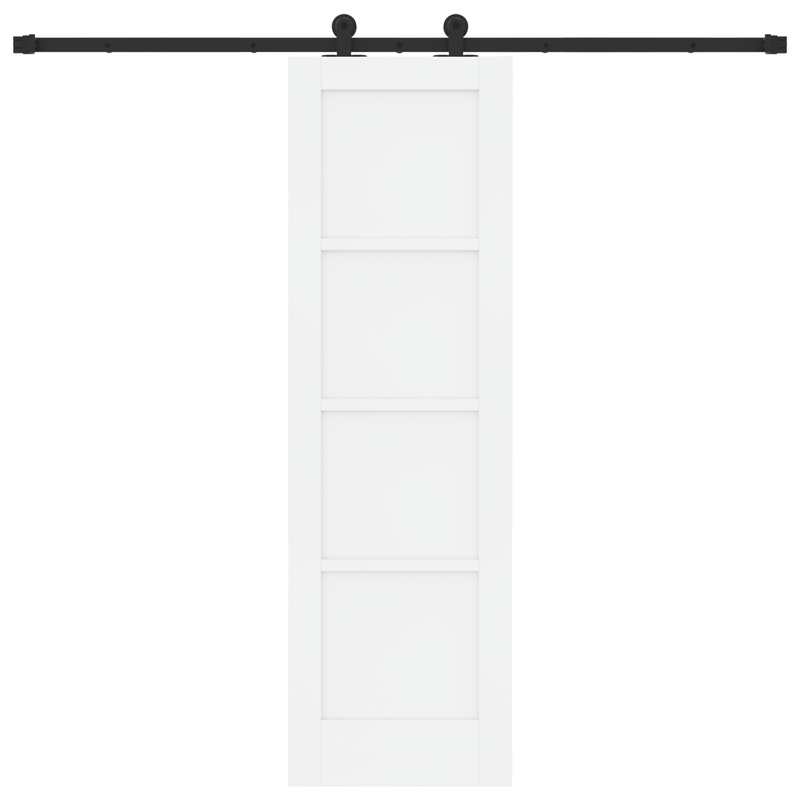 Casa si Gradina - Constructii - Usi interior, exterior si garaj - Usi garaj - Usa glisanta  cu set de accesorii 'ORKDAL'Alb Lemn Solid de Pin - Infinity.ro