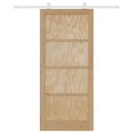 Casa si Gradina - Constructii - Usi interior, exterior si garaj - Usi garaj - Usa glisanta cu set de accesorii 93x211 cm din lemn masiv de pin - Infinity.ro