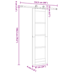 Casa si Gradina - Constructii - Usi interior, exterior si garaj - Usi garaj - Usa glisanta  cu set de accesorii 'ORKDAL'din lemn masiv de pin alb - Infinity.ro
