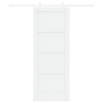 Casa si Gradina - Constructii - Usi interior, exterior si garaj - Usi garaj - Usa Glisanta  cu Set de Incarcaturi Alba 78x202 cm Lemn Solid de Pin - Infinity.ro