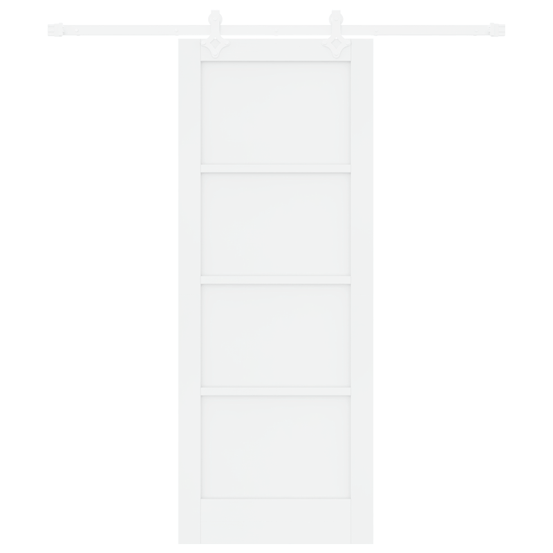 Casa si Gradina - Constructii - Usi interior, exterior si garaj - Usi garaj - Usa Glisanta  cu Set de Incarcaturi Alba 78x202 cm Lemn Solid de Pin - Infinity.ro