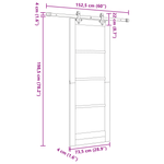 Casa si Gradina - Constructii - Usi interior, exterior si garaj - Usi garaj - Usa Glisanta  cu Set de Hardware 'ORKDAL'Alb Lemn Solid de Pin - Infinity.ro