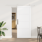 Casa si Gradina - Constructii - Usi interior, exterior si garaj - Usi garaj - Usa glisanta  cu set de hardware Alb 78x202 cm Lemn masiv de Pin - Infinity.ro