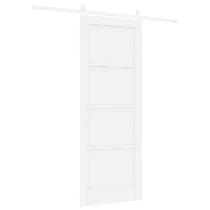 Casa si Gradina - Constructii - Usi interior, exterior si garaj - Usi garaj - Usa glisanta  cu set de hardware Alb 78x202 cm Lemn masiv de Pin - Infinity.ro