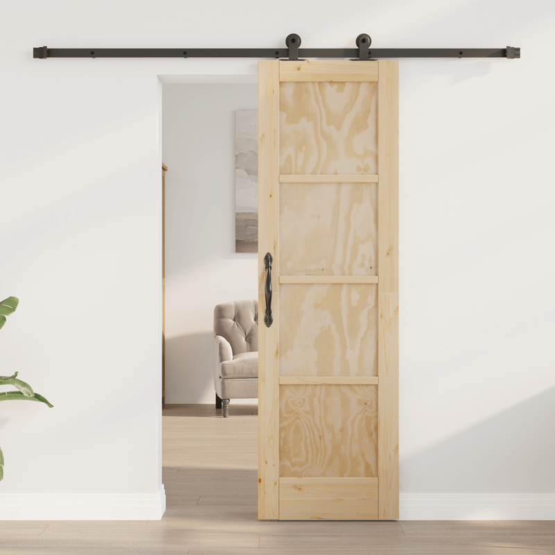 Casa si Gradina - Constructii - Usi interior, exterior si garaj - Usi garaj - Usa Glisanta  cu Set Hardware "ORKDAL" Lemn Masiv din Pin - Infinity.ro