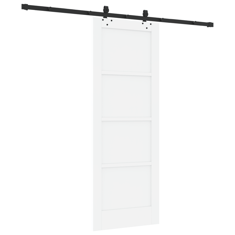 Casa si Gradina - Constructii - Usi interior, exterior si garaj - Usi garaj - Usa glisanta cu set de hardware 'ORKDAL'Alb Lemn Masiv Pin - Infinity.ro