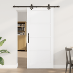 Casa si Gradina - Constructii - Usi interior, exterior si garaj - Usi interior - Usa glisanta cu set de accesorii 'ORKDAL'Alb Lemn Solid de Pin - Infinity.ro