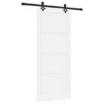 Casa si Gradina - Constructii - Usi interior, exterior si garaj - Usi interior - Usa glisanta cu set de accesorii 'ORKDAL'Alb Lemn Solid de Pin - Infinity.ro