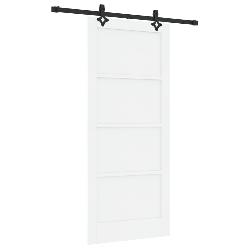 Casa si Gradina - Constructii - Usi interior, exterior si garaj - Usi interior - Usa glisanta cu set de accesorii 'ORKDAL'Alb Lemn Solid de Pin - Infinity.ro
