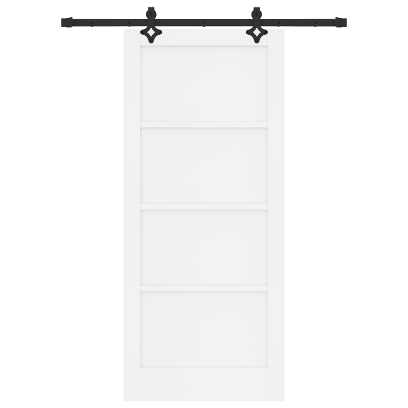 Casa si Gradina - Constructii - Usi interior, exterior si garaj - Usi interior - Usa glisanta cu set de accesorii 'ORKDAL'Alb Lemn Solid de Pin - Infinity.ro