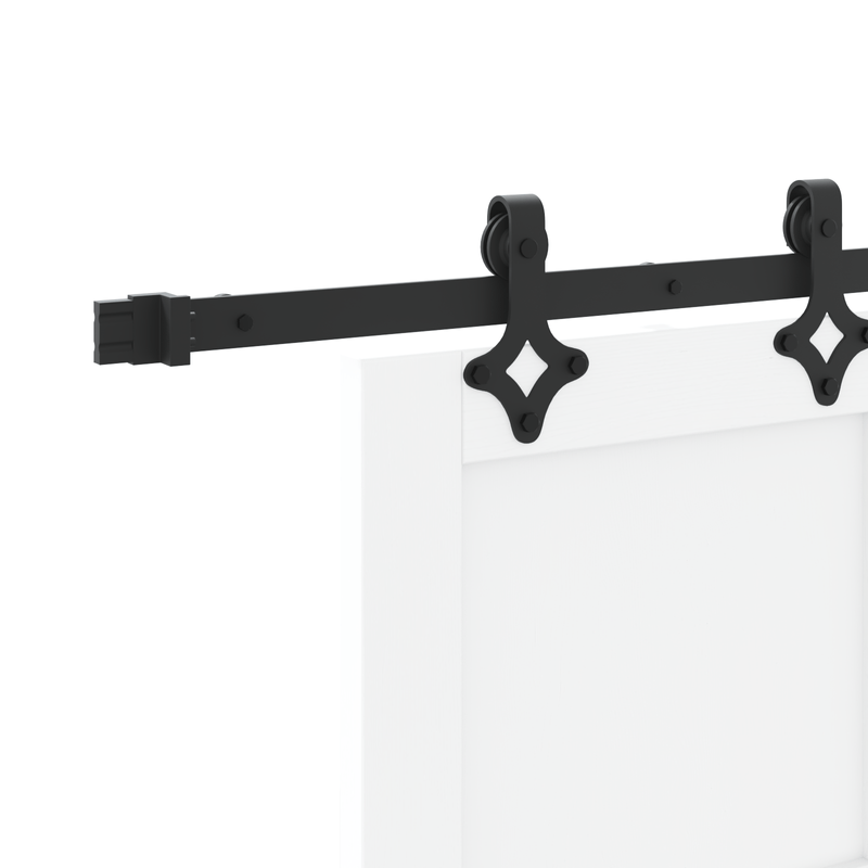 Casa si Gradina - Constructii - Usi interior, exterior si garaj - Usi interior - Usa glisanta cu set de accesorii 'ORKDAL'Alb Lemn Solid de Pin - Infinity.ro