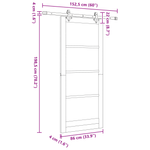 Casa si Gradina - Constructii - Usi interior, exterior si garaj - Usi interior - Usa glisanta cu set de accesorii 'ORKDAL'Alb Lemn Solid de Pin - Infinity.ro