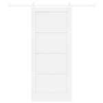 Casa si Gradina - Constructii - Usi interior, exterior si garaj - Usi garaj - Usa Glisanta  cu Set de Accesorii Alb 86x198.5 cm Lemn Masiv de Pin - Infinity.ro