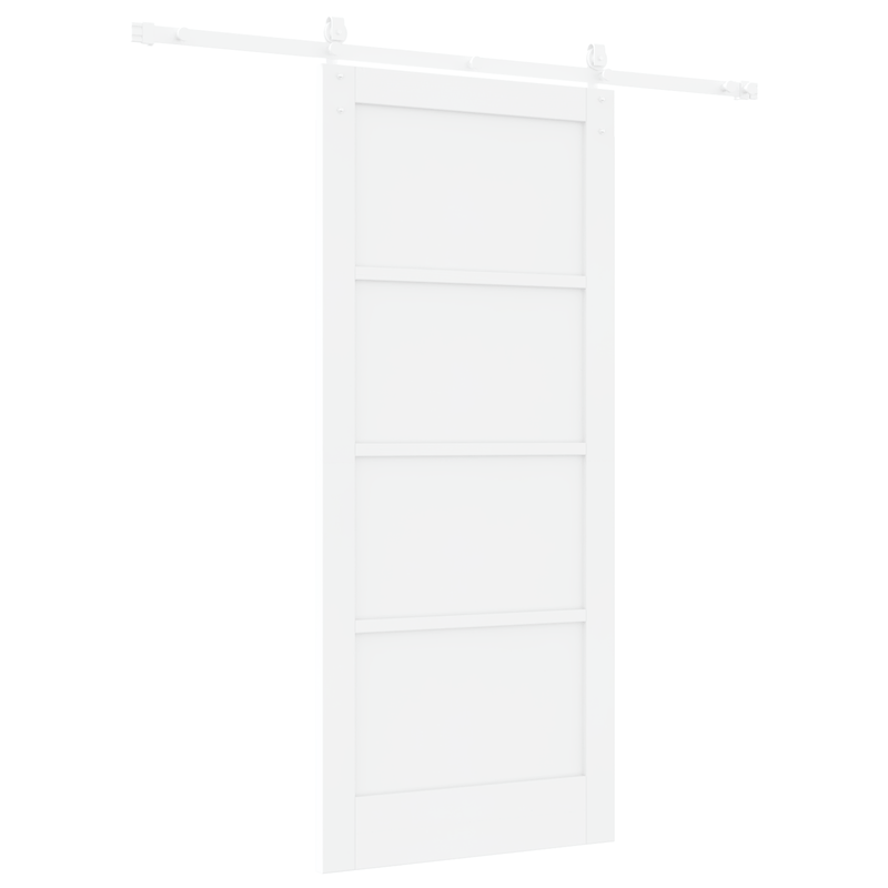 Casa si Gradina - Constructii - Usi interior, exterior si garaj - Usi garaj - Usa Glisanta  cu Set de Accesorii Alb 86x198.5 cm Lemn Masiv de Pin - Infinity.ro