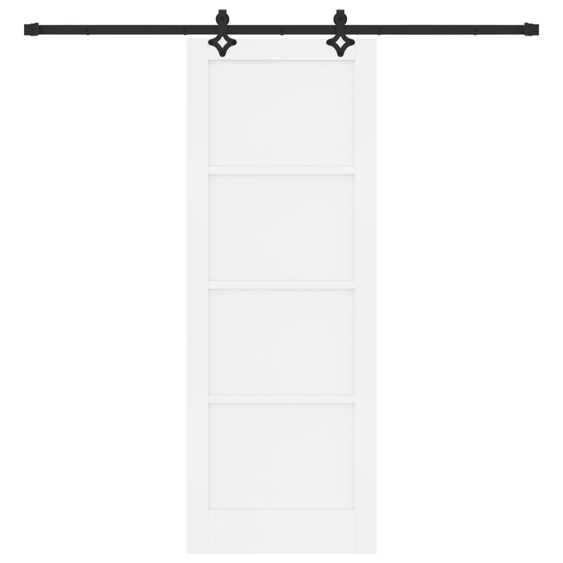 Casa si Gradina - Constructii - Usi interior, exterior si garaj - Usi garaj - Usa glisanta  cu set de accesorii 'ORKDAL'Alb Din Lemn Solid de Pin - Infinity.ro