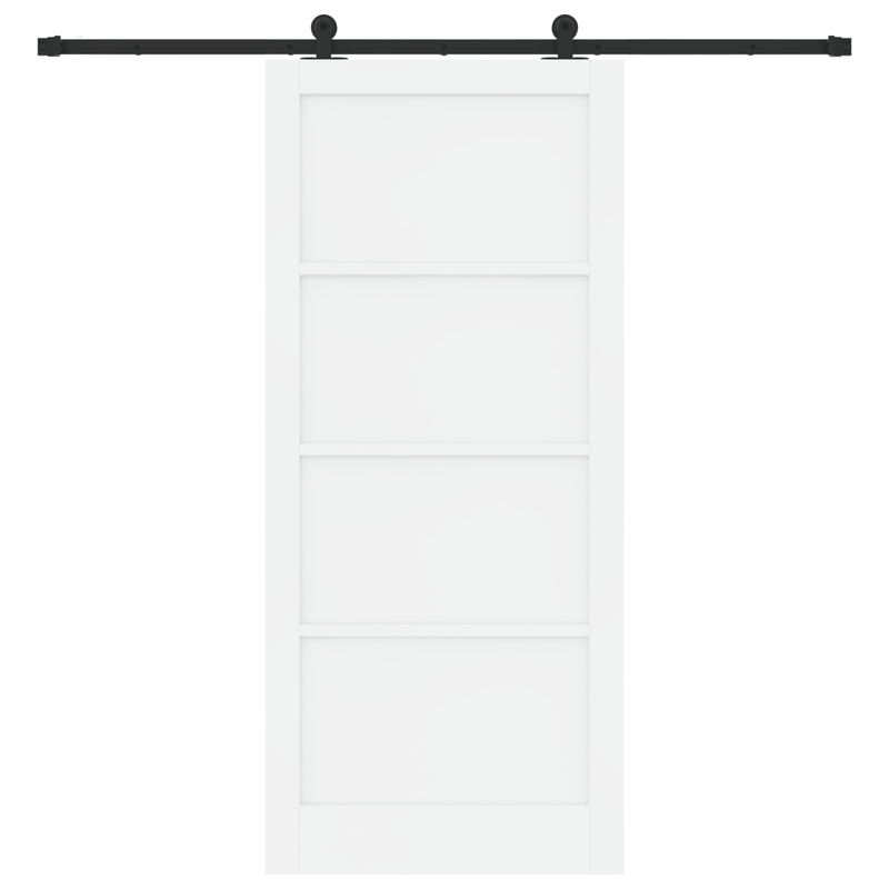 Casa si Gradina - Constructii - Usi interior, exterior si garaj - Usi garaj - Usa glisanta  cu hardware 'ORKDAL'Alb Lemn Solid Pin - Infinity.ro