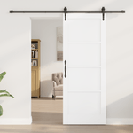 Casa si Gradina - Constructii - Usi interior, exterior si garaj - Usi garaj - Usa Glisanta cu Set de Accesorii 'ORKDAL'Alb Lemn Solid din Pin - Infinity.ro