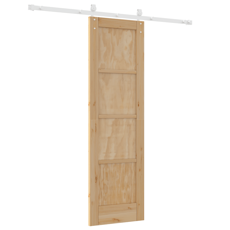 Casa si Gradina - Constructii - Usi interior, exterior si garaj - Usi garaj - Usa glisanta  cu set de accesorii 61x198.5 cm din lemn masiv de pin - Infinity.ro