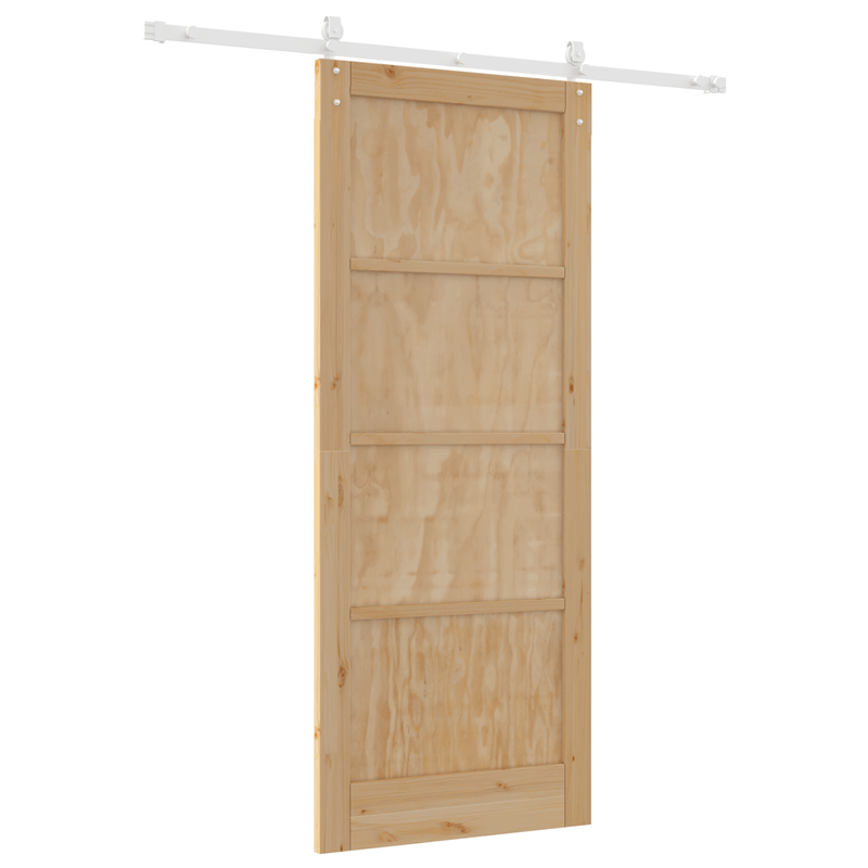 Casa si Gradina - Constructii - Usi interior, exterior si garaj - Usi garaj - Usa glisanta  cu set de accesorii 86x211 cm din lemn solid de pin - Infinity.ro