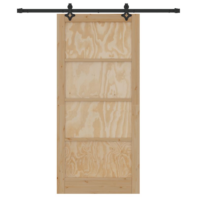 Casa si Gradina - Constructii - Usi interior, exterior si garaj - Usi garaj - Usa glisanta  cu set de accesorii 93x202 cm Lemn masiv de pin - Infinity.ro