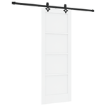 Casa si Gradina - Constructii - Usi interior, exterior si garaj - Usi garaj - Usa Glisanta  cu Set de Accesorii Alba 73.5x198.5 cm Lemn de Pin Solid - Infinity.ro