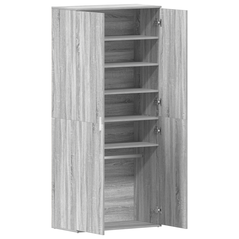 Casa si Gradina - Mobilier - Organizare si depozitare - Organizator incaltaminte - Cabinet Pantofi Gri Sonoma 80x39x180 cm Placa Aglomerata - Infinity.ro