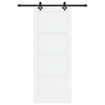 Casa si Gradina - Constructii - Usi interior, exterior si garaj - Usi garaj - Usa glisanta cu set de accesorii 'ORKDAL'Lemn solid de pin alb - Infinity.ro