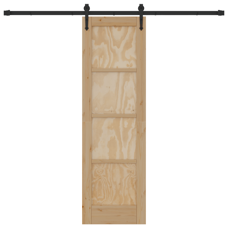 Casa si Gradina - Constructii - Usi interior, exterior si garaj - Usi garaj - Usa glisanta  cu set de accesorii 'ORKDAL'din lemn masiv de pin - Infinity.ro