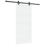 Casa si Gradina - Constructii - Usi interior, exterior si garaj - Usi garaj - Usa glisanta  cu set de accesorii Alb 93x202 cm Lemn solid de pin - Infinity.ro