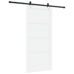 Casa si Gradina - Constructii - Usi interior, exterior si garaj - Usi garaj - Usa glisanta  cu set de accesorii Alb 93x202 cm Lemn solid de pin - Infinity.ro