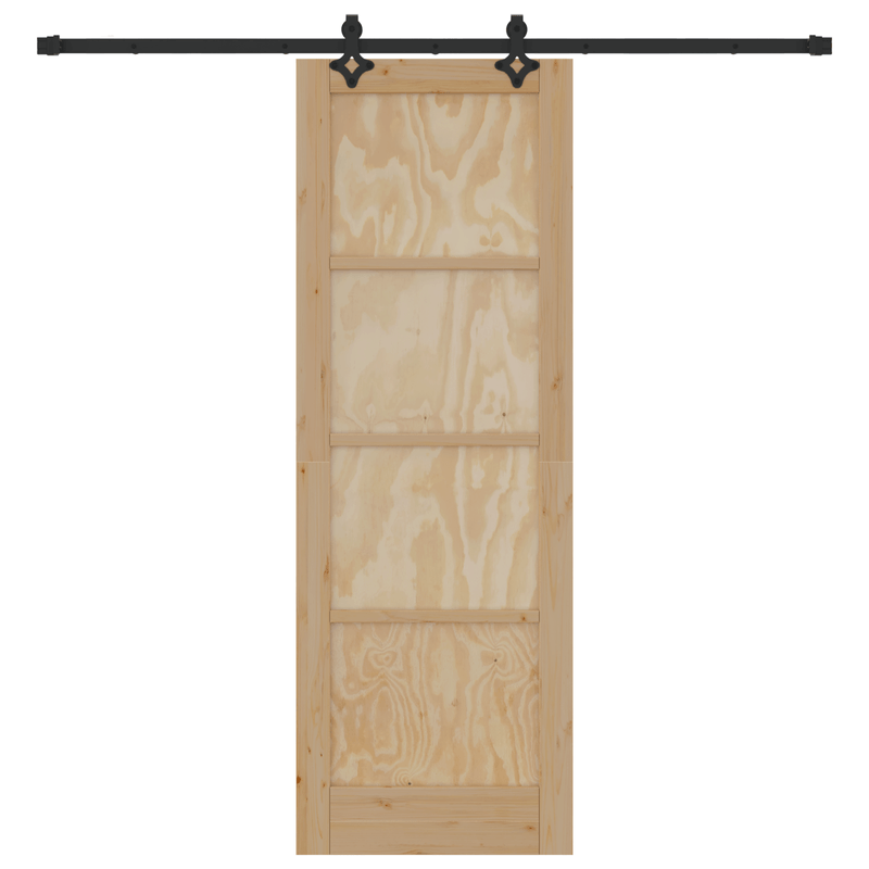 Casa si Gradina - Constructii - Usi interior, exterior si garaj - Usi garaj - Usa glisanta  ORKDAL cu set de accesorii din lemn masiv de pin - Infinity.ro