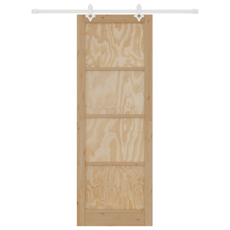 Casa si Gradina - Constructii - Usi interior, exterior si garaj - Usi garaj - Usa glisanta  cu set hardware 83x232 cm din lemn masiv de pin - Infinity.ro