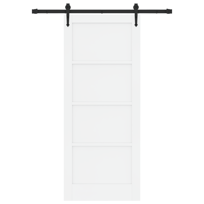 Casa si Gradina - Constructii - Usi interior, exterior si garaj - Usi garaj - Usa glisanta cu set de accesorii 'ORKDAL'Alb din lemn solid de pin - Infinity.ro