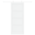 Casa si Gradina - Constructii - Usi interior, exterior si garaj - Usi garaj - Usa Glisanta  cu Set de Usi Alb 83x202 cm Lemn Solid de Pin - Infinity.ro