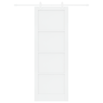 Casa si Gradina - Constructii - Usi interior, exterior si garaj - Usi garaj - Usa glisanta  cu set de fierarie Alb 83x232 cm Lemn solid pin - Infinity.ro