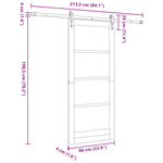 Casa si Gradina - Constructii - Usi interior, exterior si garaj - Usi interior - Usa glisanta  cu set de hardware 'ORKDAL'Lemn masiv de Pin - Infinity.ro