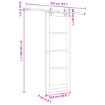 Casa si Gradina - Constructii - Usi interior, exterior si garaj - Usi interior - Usa Glisanta  cu Set de Hardware 73.5x211 cm Lemn Masiv de Pin - Infinity.ro