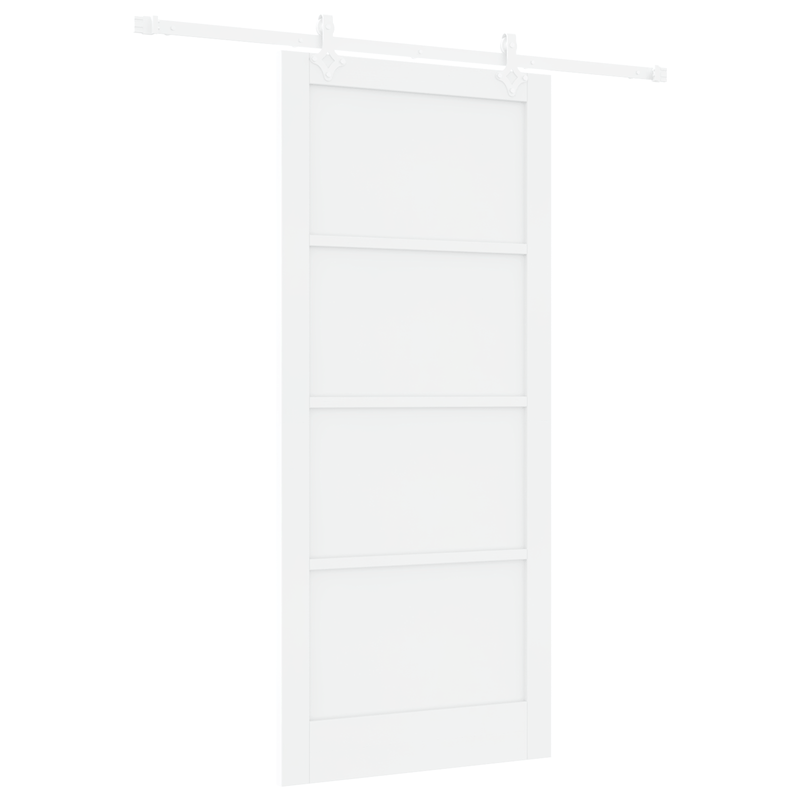 Casa si Gradina - Constructii - Usi interior, exterior si garaj - Usi interior - Usa Glisanta  cu Set de Hardware Alb 93x211 cm Lemn Masiv Pin - Infinity.ro