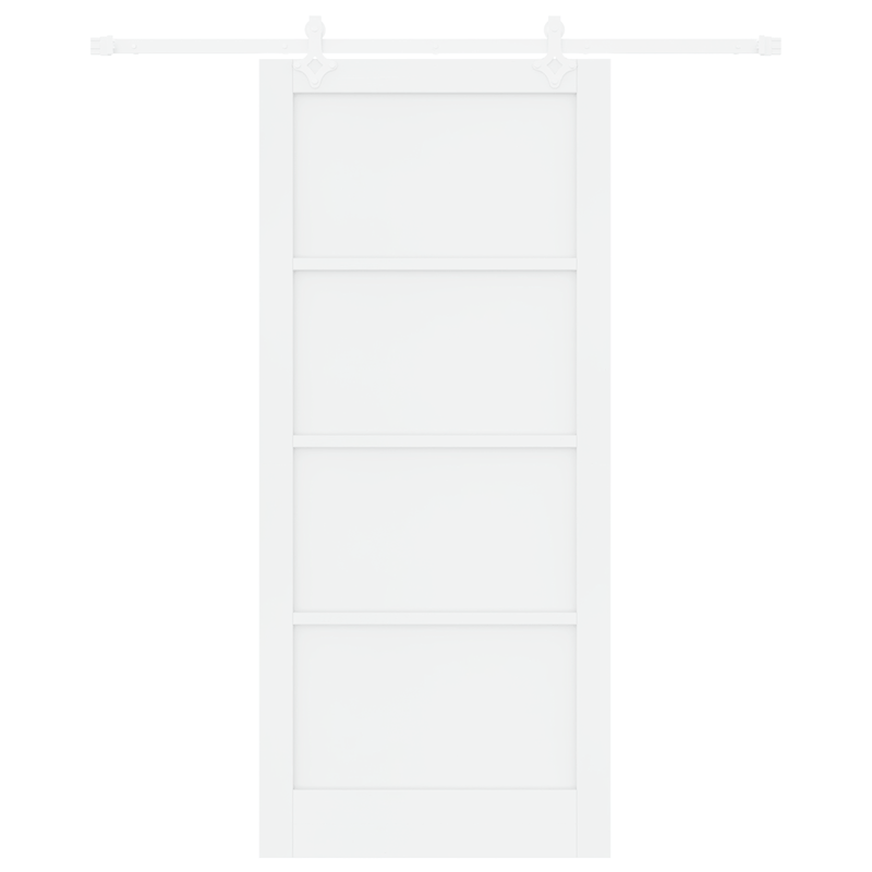 Casa si Gradina - Constructii - Usi interior, exterior si garaj - Usi interior - Usa Glisanta  cu Set de Hardware Alb 93x211 cm Lemn Masiv Pin - Infinity.ro