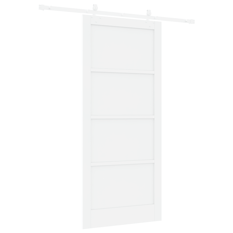 Casa si Gradina - Constructii - Usi interior, exterior si garaj - Usi interior - Usa Glisanta  cu Set de Hardware Alb 93x211 cm Lemn Masiv Pin - Infinity.ro
