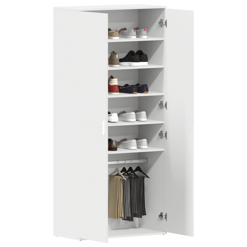Casa si Gradina - Mobilier - Organizare si depozitare - Organizator incaltaminte - Dulap Pantofi Alb 80x39x180 cm Lemn Ingineresc - Infinity.ro