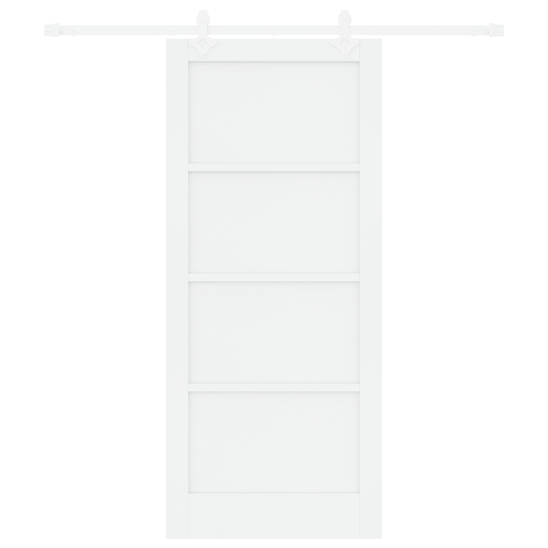 Casa si Gradina - Constructii - Usi interior, exterior si garaj - Usi interior - Usa Glisanta  cu Set de Umeras Alb 86x198.5 cm Lemn Solid de Pin - Infinity.ro