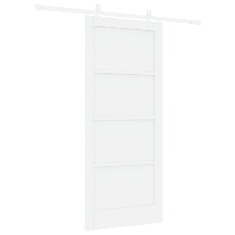 Casa si Gradina - Constructii - Usi interior, exterior si garaj - Usi interior - Usa Glisanta  cu Set de Umeras Alb 86x198.5 cm Lemn Solid de Pin - Infinity.ro