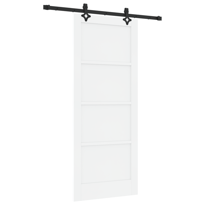 Casa si Gradina - Constructii - Usi interior, exterior si garaj - Usi interior - Usa Glisanta  cu Set de Hardware 'ORKDAL'Alb Lemn Solid de Pin - Infinity.ro